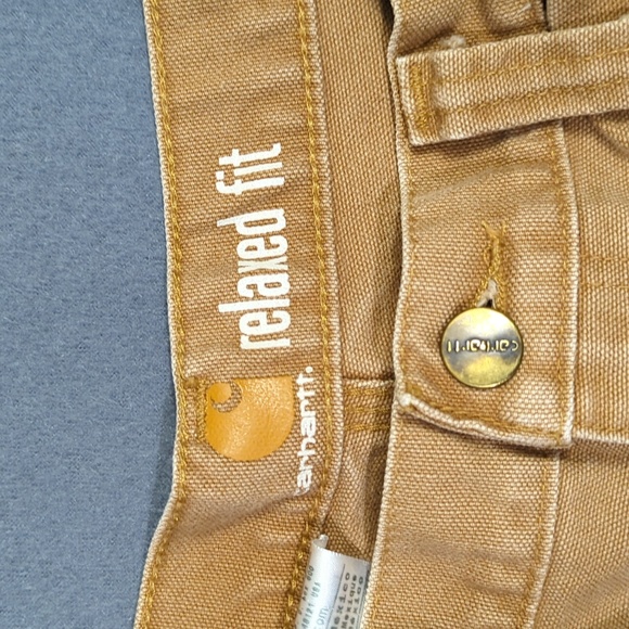 Carhartt Pants Men's 35x30 Brown Double Knee Relaxed Fit Duck Canvas 10098-211 - Picture 9 of 12